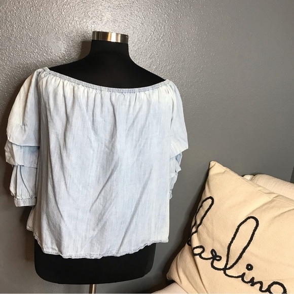 Lane Bryant chambray blouse size 18/20W - Picture 3 of 4